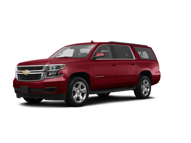 2017 Chevrolet Suburban LT, front three-quarter view, paint 1 of 8