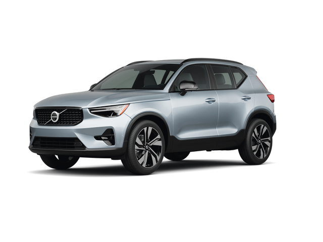 2025 Volvo XC40 B5 Core Bright, front three-quarter view, paint 1 of 8