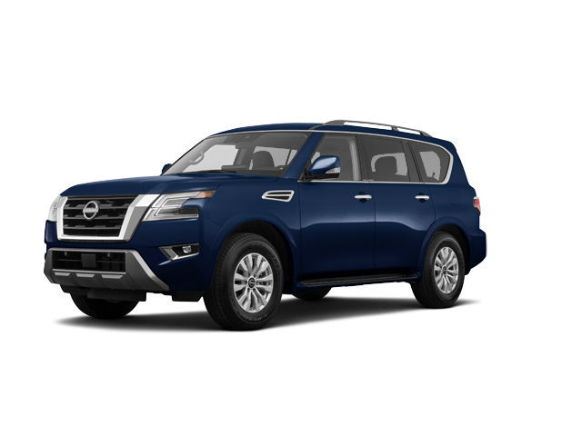 2024 Nissan Armada SV, front three-quarter view, paint 1 of 6