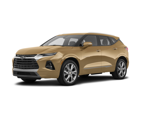 2019 Chevrolet Blazer Premier, front three-quarter view, paint 1 of 8