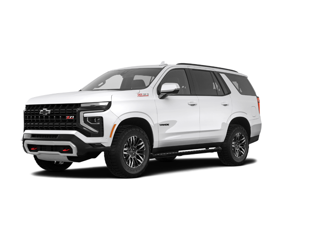 2026 Chevrolet Tahoe Z71, front three-quarter view, paint 1 of 8