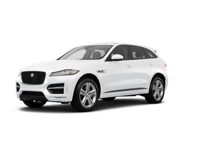 2017 Jaguar F-Pace 35t R-Sport, front three-quarter view, paint 1 of 8