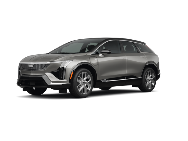 2026 Cadillac OPTIQ V, front three-quarter view, paint 1 of 8