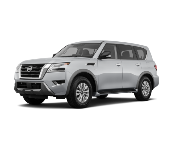 2022 Nissan Armada S, front three-quarter view, paint 1 of 3