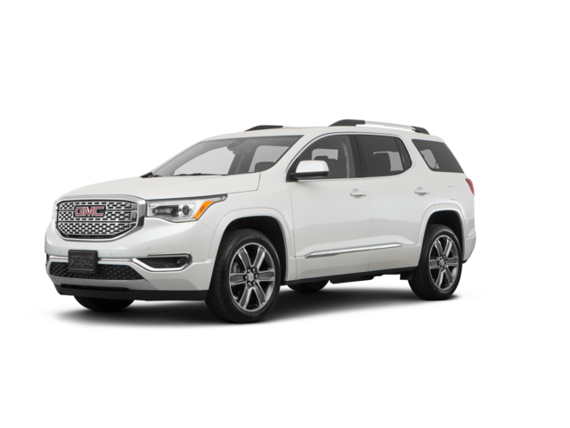 2019 GMC Acadia Denali, front three-quarter view, paint 1 of 8