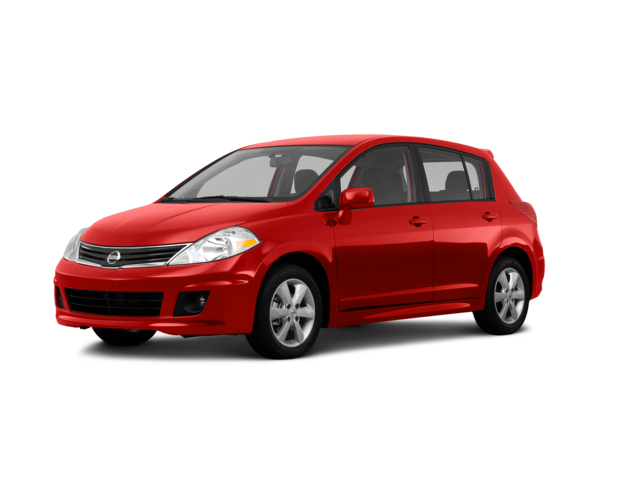 2012 Nissan Versa 1.8 SL, front three-quarter view, paint 1 of 8