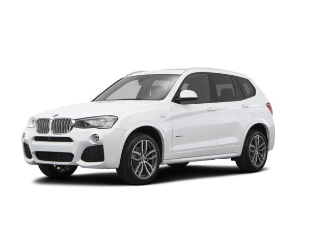 2017 BMW X3 xDrive35i, front three-quarter view, paint 1 of 8