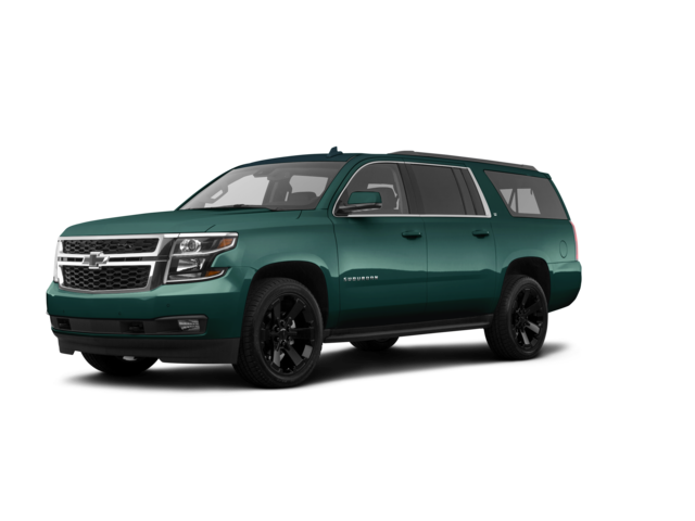 2020 Chevrolet Suburban LT, front three-quarter view, paint 1 of 8