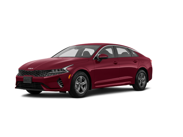 2023 Kia K5 LXS, front three-quarter view, paint 1 of 7