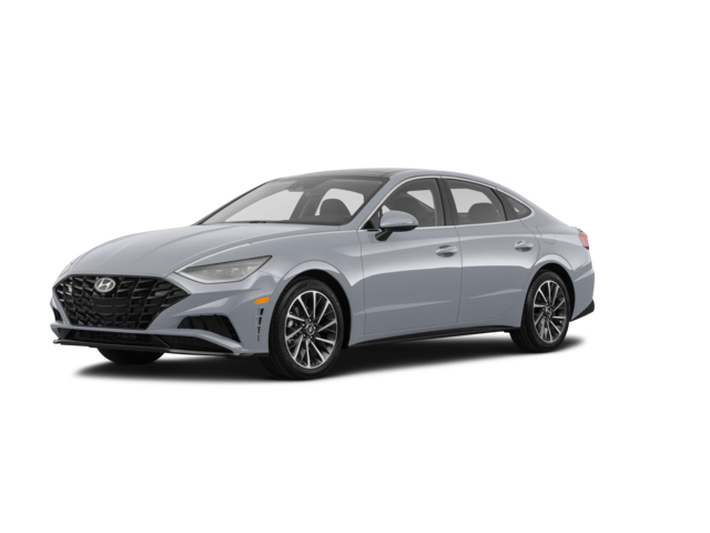 2020 Hyundai Sonata Limited, front three-quarter view, paint 1 of 8