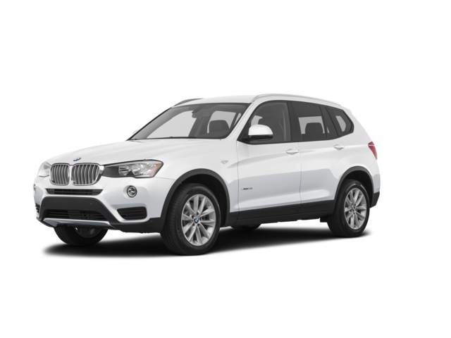 2017 BMW X3 xDrive28i, front three-quarter view, paint 1 of 8