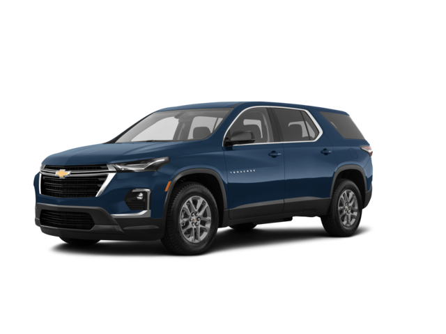 2023 Chevrolet Traverse LS, front three-quarter view, paint 1 of 4