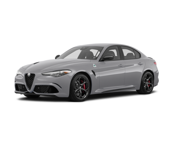 2020 Alfa Romeo Giulia Quadrifoglio, front three-quarter view, paint 1 of 8