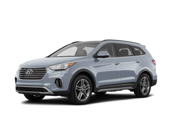 2018 Hyundai Santa Fe SE Ultimate, front three-quarter view, paint 1 of 8