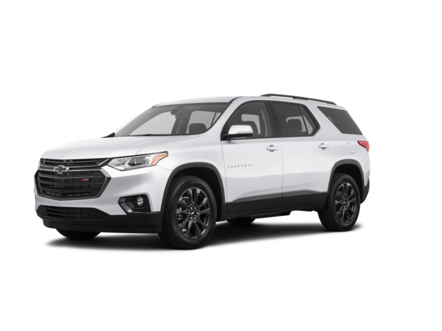 2020 Chevrolet Traverse RS, front three-quarter view, paint 1 of 8
