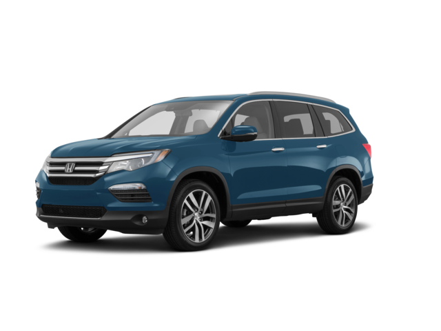 2017 Honda Pilot Elite, front three-quarter view, paint 1 of 8
