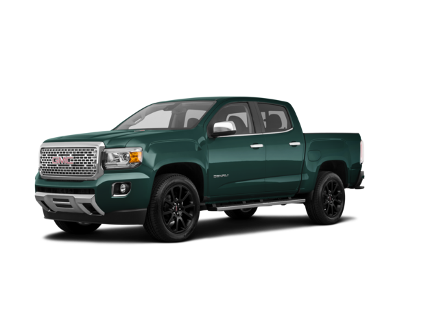 2019 GMC Canyon Denali, front three-quarter view, paint 1 of 8