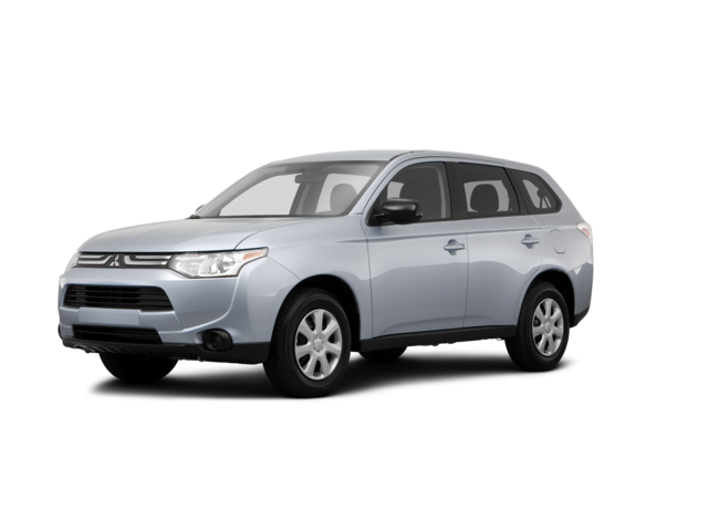 2014 Mitsubishi Outlander ES, front three-quarter view, paint 1 of 6