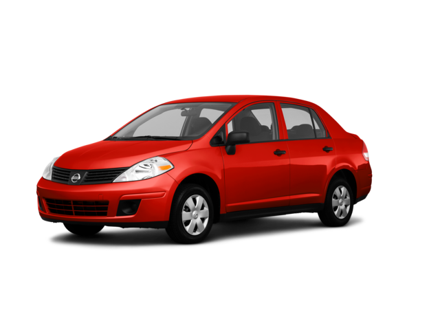 2010 Nissan Versa 1.6, front three-quarter view, paint 1 of 8