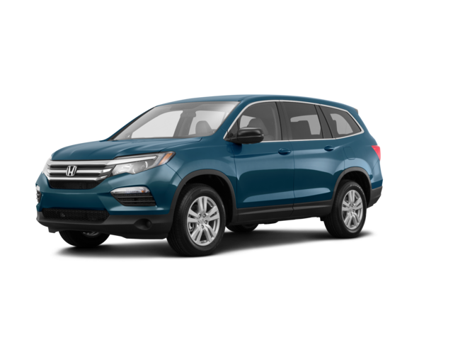2017 Honda Pilot LX, front three-quarter view, paint 1 of 8