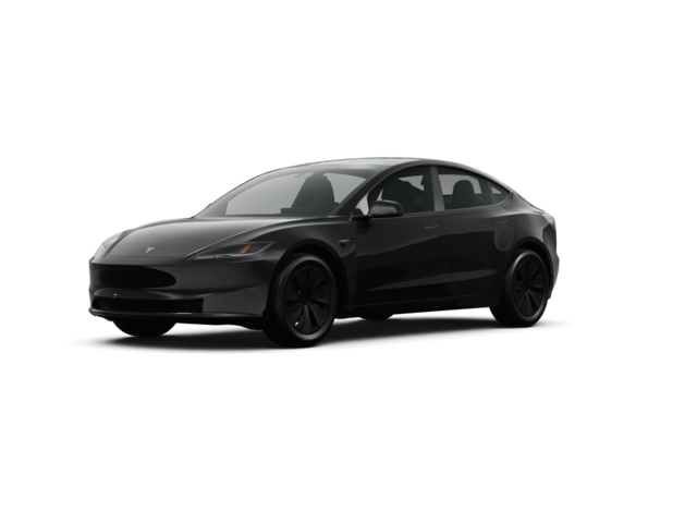 2025 Tesla Model 3 Long Range, front three-quarter view, paint 1 of 6