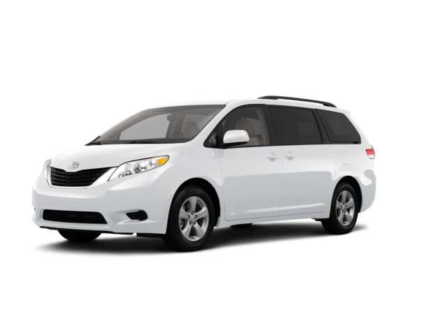 2013 Toyota Sienna LE 8-Passenger, front three-quarter view, paint 1 of 8