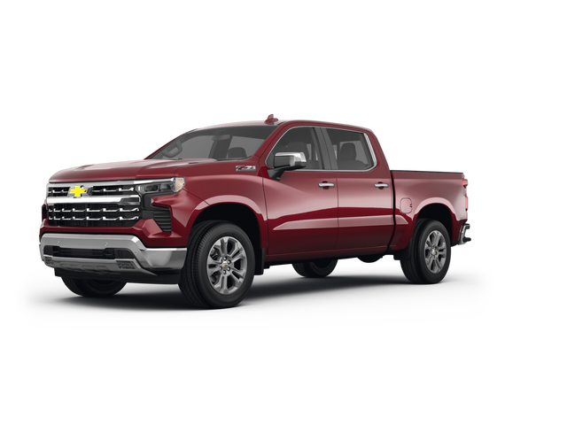 2025 Chevrolet Silverado 1500 LTZ, front three-quarter view, paint 1 of 8