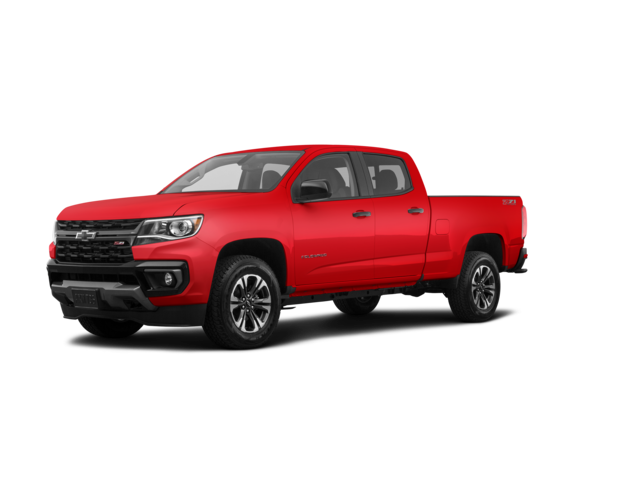 2021 Chevrolet Colorado Work Truck, front three-quarter view, paint 1 of 8