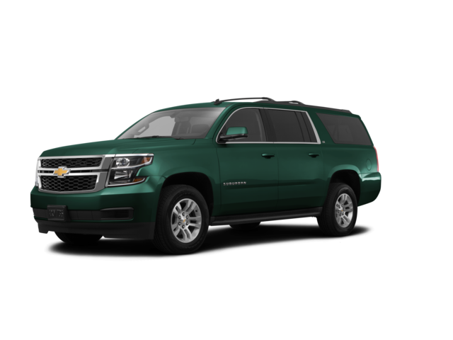 2015 Chevrolet Suburban LT, front three-quarter view, paint 1 of 8