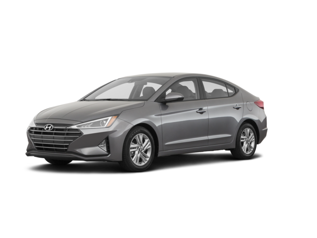 2020 Hyundai Elantra SEL, front three-quarter view, paint 1 of 8