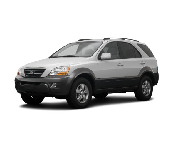 2008 Kia Sorento EX, front three-quarter view, paint 1 of 8