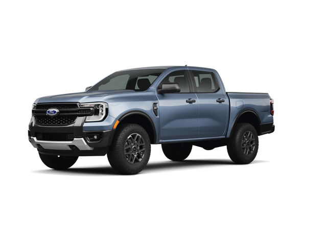 2025 Ford Ranger XLT, front three-quarter view, paint 1 of 8
