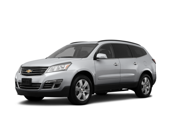 2013 Chevrolet Traverse LTZ, front three-quarter view, paint 1 of 8