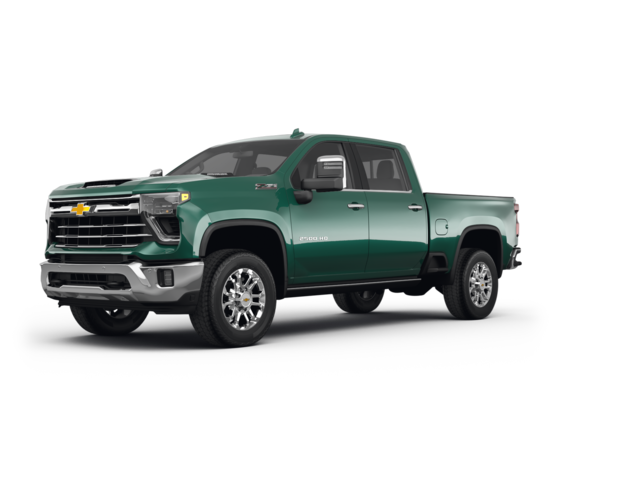 2024 Chevrolet Silverado 2500 HD LTZ, front three-quarter view, paint 1 of 8