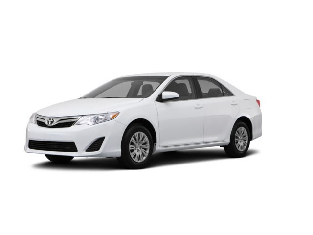 2013 Toyota Camry LE, front three-quarter view, paint 1 of 8