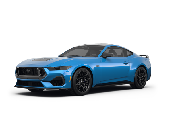 2024 Ford Mustang EcoBoost, front three-quarter view, paint 1 of 8