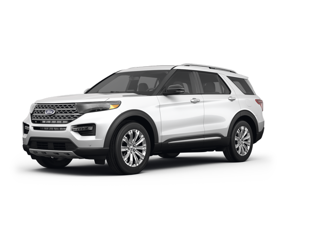 2024 Ford Explorer Limited, front three-quarter view, paint 1 of 8