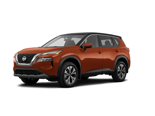 2021 Nissan Rogue SV, front three-quarter view, paint 1 of 8