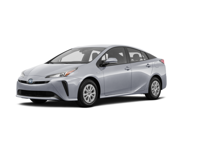 2021 Toyota Prius L Eco, front three-quarter view, paint 1 of 5