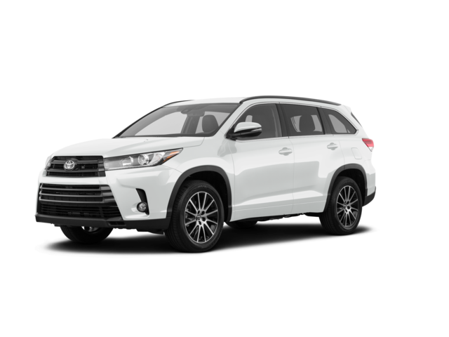 2019 Toyota Highlander SE, front three-quarter view, paint 1 of 8