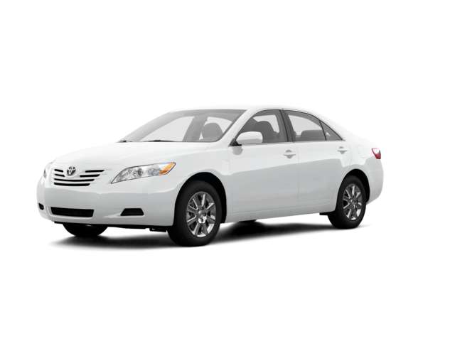 2008 Toyota Camry LE, front three-quarter view, paint 1 of 8