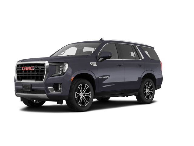 2024 GMC Yukon SLE, front three-quarter view, paint 1 of 7