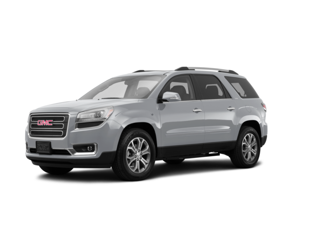 2015 GMC Acadia SLT-1, front three-quarter view, paint 1 of 8