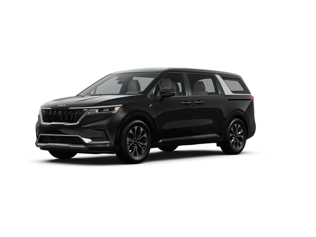 2024 Kia Carnival EX, front three-quarter view, paint 1 of 7