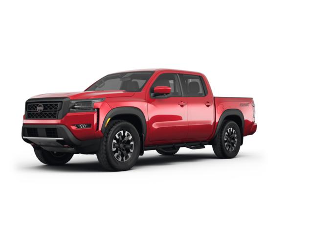 2023 Nissan Frontier PRO-X, front three-quarter view, paint 1 of 8