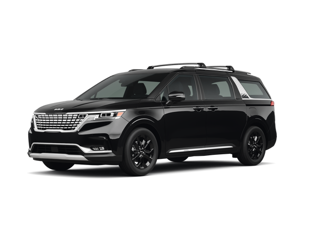 2024 Kia Carnival SX, front three-quarter view, paint 1 of 7
