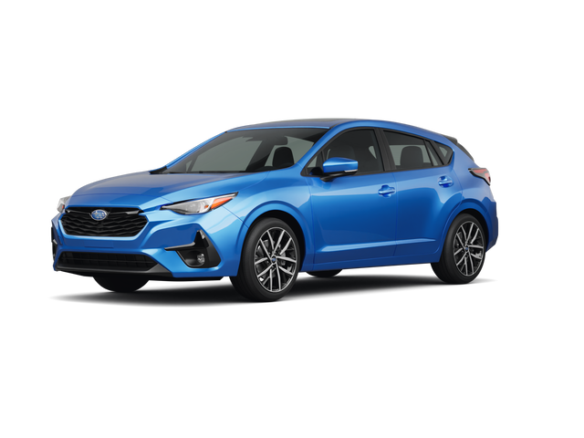 2025 Subaru Impreza Sport, front three-quarter view, paint 1 of 8