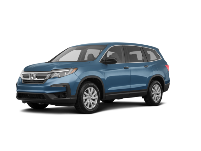 2020 Honda Pilot LX, front three-quarter view, paint 1 of 8