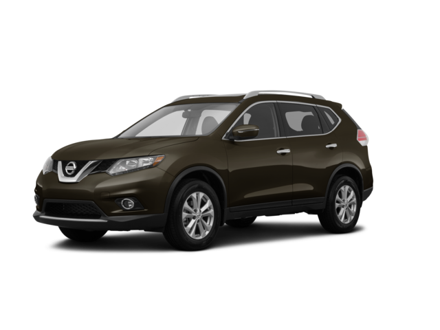 2015 Nissan Rogue SV, front three-quarter view, paint 1 of 8