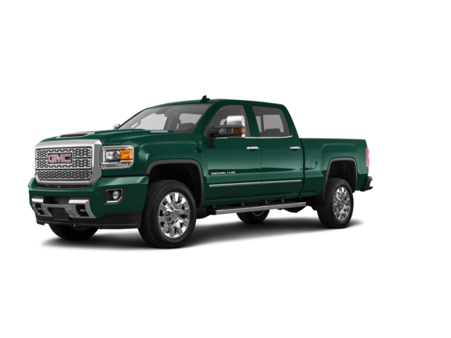 2018 GMC Sierra 2500 HD Denali, front three-quarter view, paint 1 of 8
